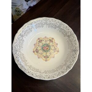 Nasco Ambassador Warranted 22 Kt gold 9 inch serving bowl